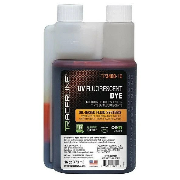 TRACERLINE TP340016 16 oz UV Fluorescent Oil Based Fluid System