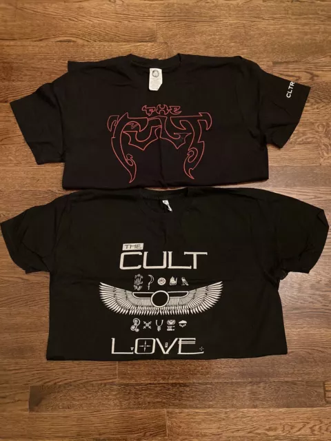 The Cult T Shirt Lot (2) Love Electric 25th Anniversary Tours Men L Black EX!
