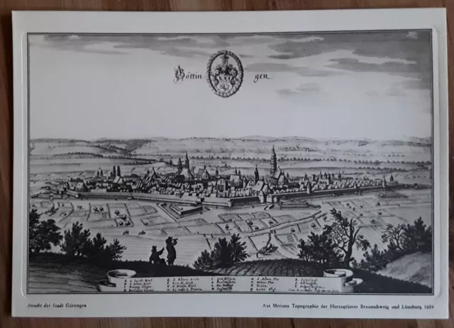 Historische Stadtansicht Göttingen Matthaeus Merian 1653