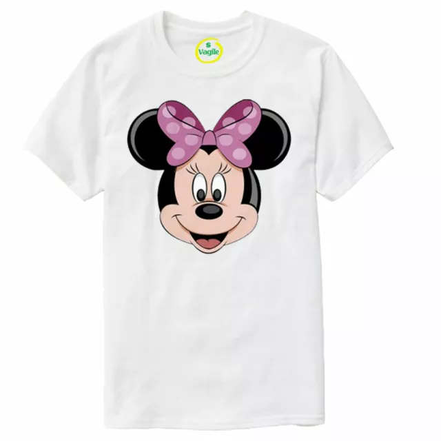 Disney Minnie and Mickey Mouse süßes Cartoon-T-Shirt Mädchen Frauen Damen Top UK