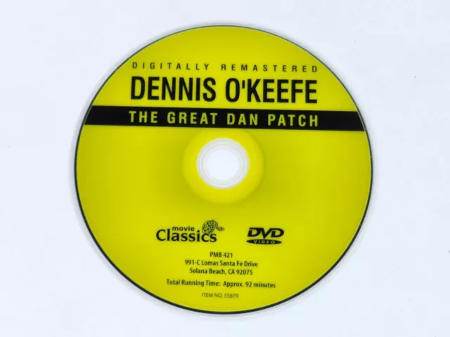 The Great Dan Patch  (DVD) Dennis O'Keefe Gail Russell - Region 1 - Disc Only