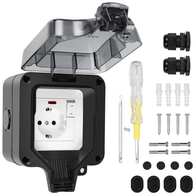 Electraline - Ciabatta Multipresa A 8 Prese Con Interruttore, Cavo 1,5 M (ref. 32045), Bianco, 32045 - Foto 12