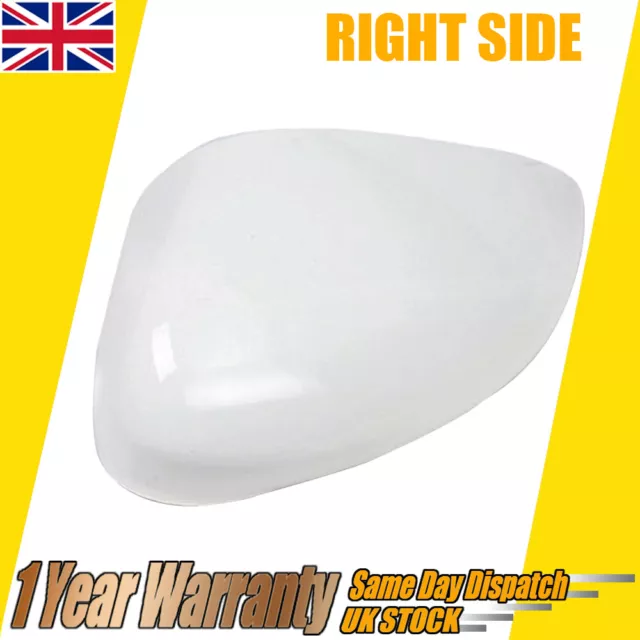 New Door Wing Mirror Cover White For Ford Fiesta MK7 Right Side Cap 2008-2017