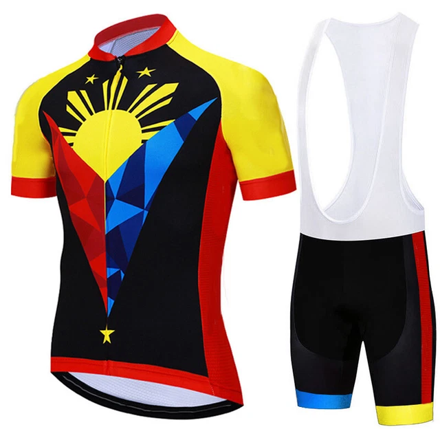 Ensemble Maillot & Culotte De Cyclisme Homme 2024 - Motif Argyle, Fermeture Complète, Polyester