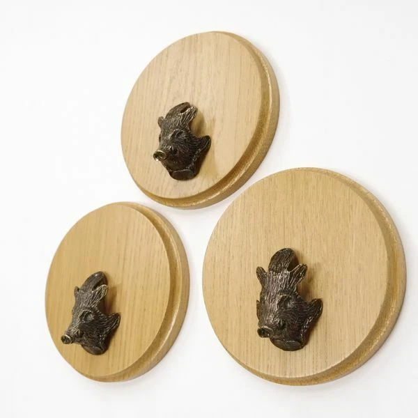 3 Pieza Keilerschilder Redondo Claro Af 13 CM Con 3 X Pequeño Jabalí Cabeza 2