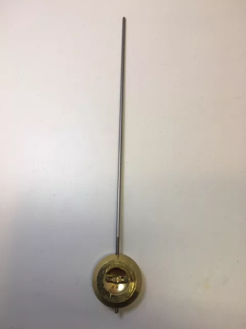 Clock Pendulum French 32mm Brass with Steel Rod Regulating Nut New Old Stock