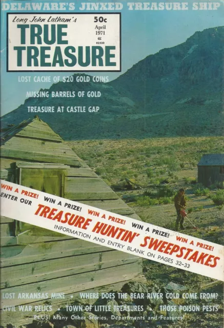 Long John Latham's True Treasure Vintage April 1971 Magazine