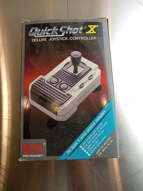 Joystick Vintage Spectravideo Quickshot QS-113 - Pour Anciens PC, Années 90, Filaire, Gris - Occasion Fonctionnel