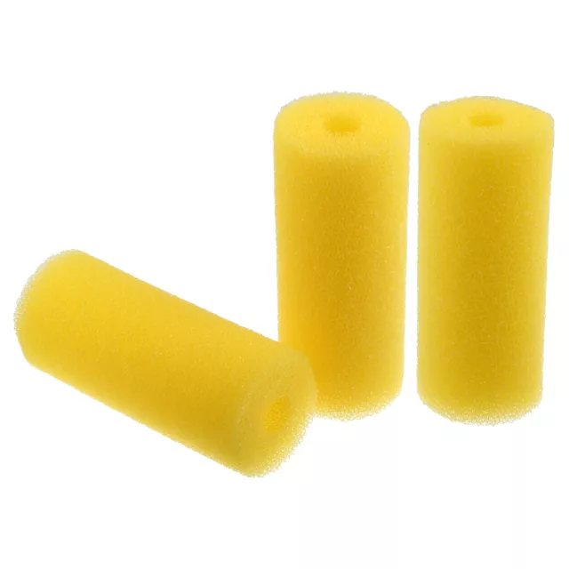 3 Pcs Aquarium Pre Filter Foam Roll Sponge Roll for Fish Tank Yellow 15x6.5x2cm