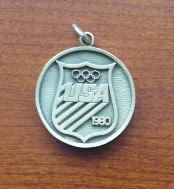 1980 Lake Placid USA Olympic Games NOC National Olympic Committee metal key fob