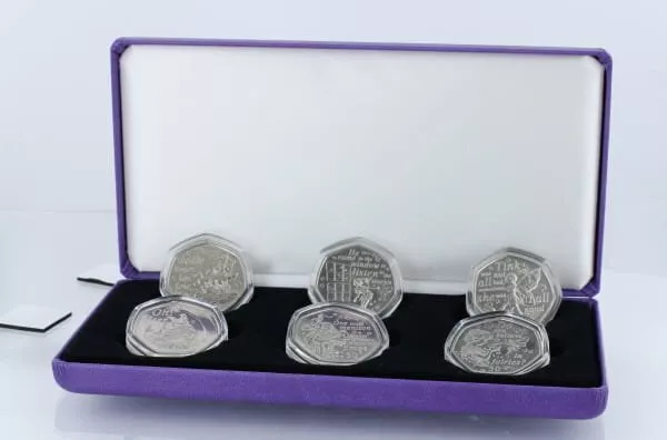 Full 2020 Peter Pan 50p Coin Collection with Case for 6 Coins