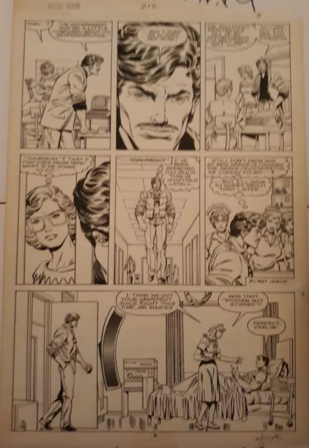 Iron Man #216 page 8 Original Comic Art Bob Layton, Mark Bright