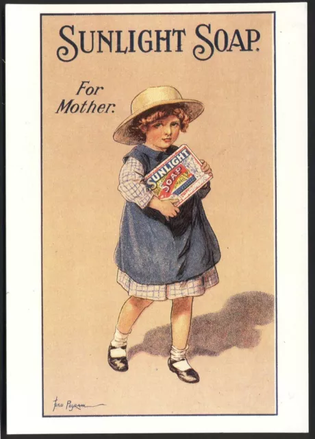 Modern RETRO ADVERT Postcard: SUNLIGHT SOAP - Child Shopping for Mother (Mumbles