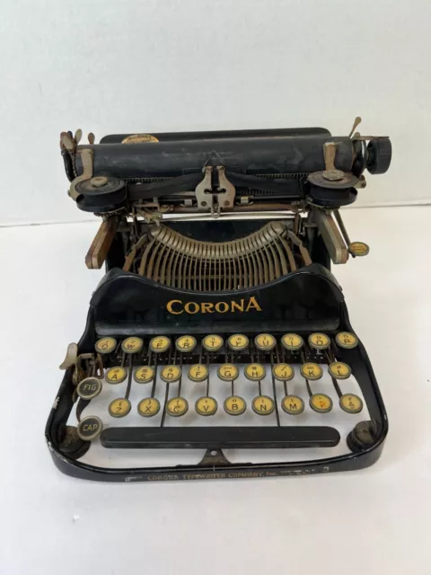 Antique 1917 Corona Folding Model 3 Typewriter USA