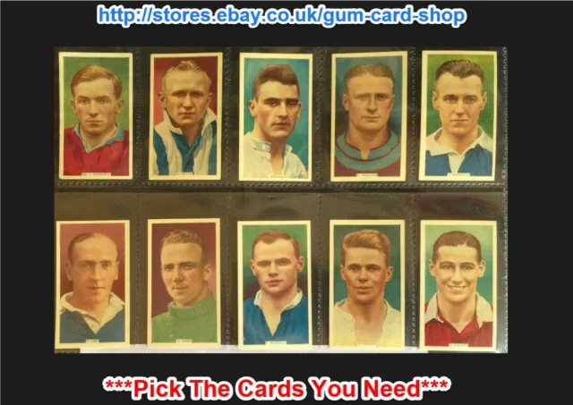 Godfrey Phillips - Fussballstars 1936 (Karten 1-50) (G) * Wählen Sie Die Karten, Die Sie Brauchen *
