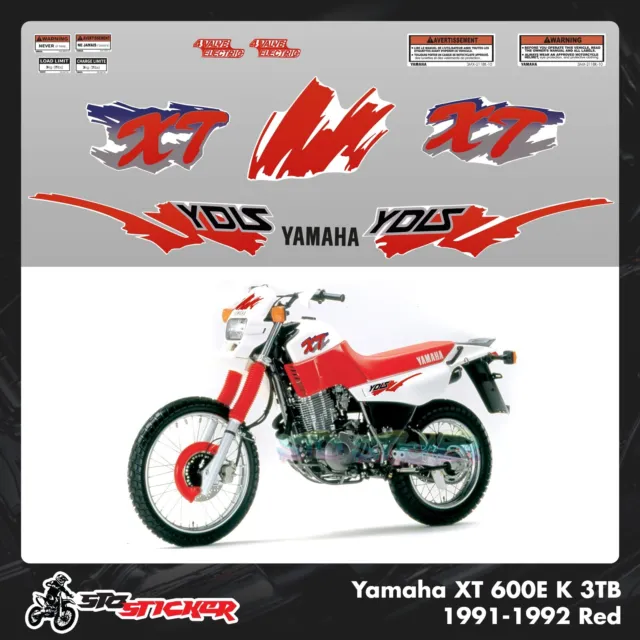 Grafiche Kit Set Adesivi Yamaha XT600EK 3TB 1993 1994 Rosso Red