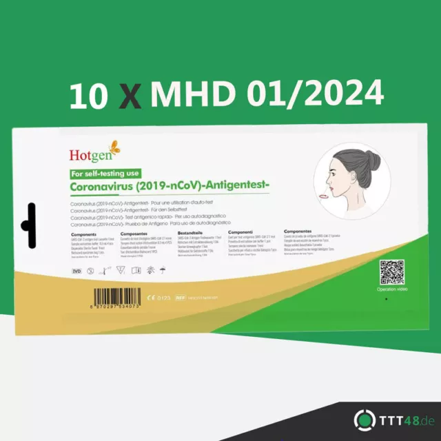 MHD 01/2024 Corona Hotgen Schnelltest Laientest Selbsttest COVID 19