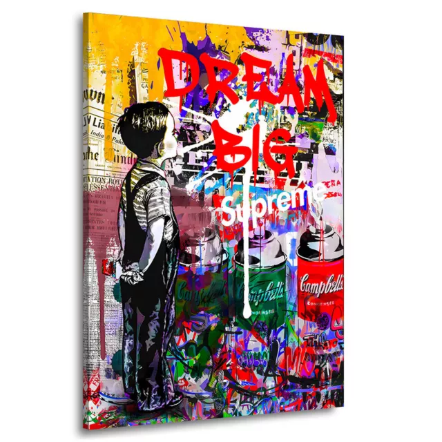 Leinwand Bild Banksy Dream Graffiti Street Pop Art Wand Bilder Wanddeko Kunst