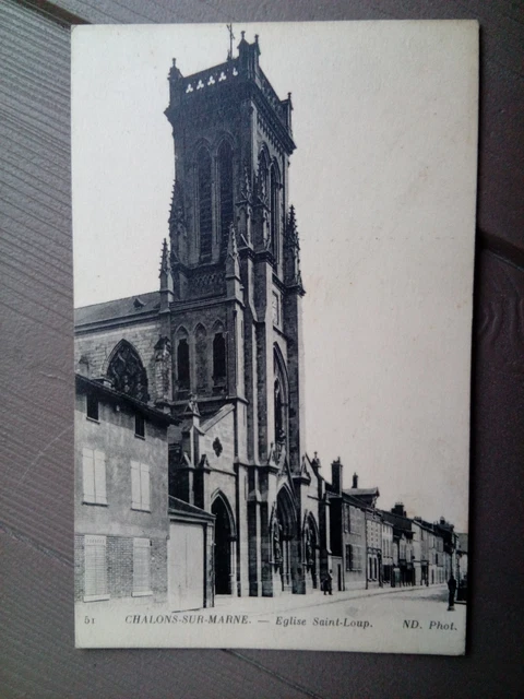 Cpa chalons sur marne eglise saint loup ND phot