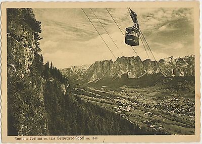 Cartolina Funivia Cortina Belvedere 1968 ^ ar162 
