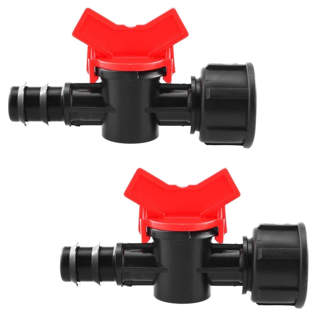 Barbed Ball Valve 2PCS 3/4-Inch Internal Thread to 3/4-Inch Hose Barb