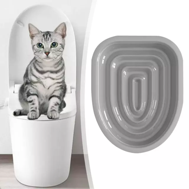 Katze Toilette Trainingsset Katzentoilette grau NUR TABLETT