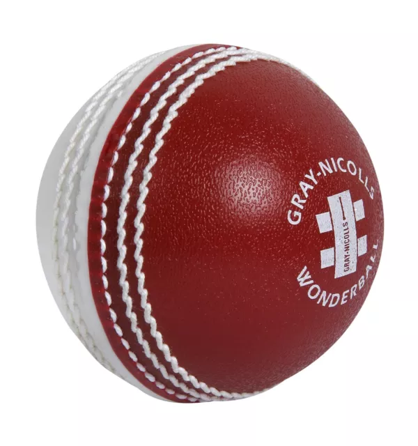 Gray Nicolls Wonderball Red White Training Cricket  Ball - Free P&P