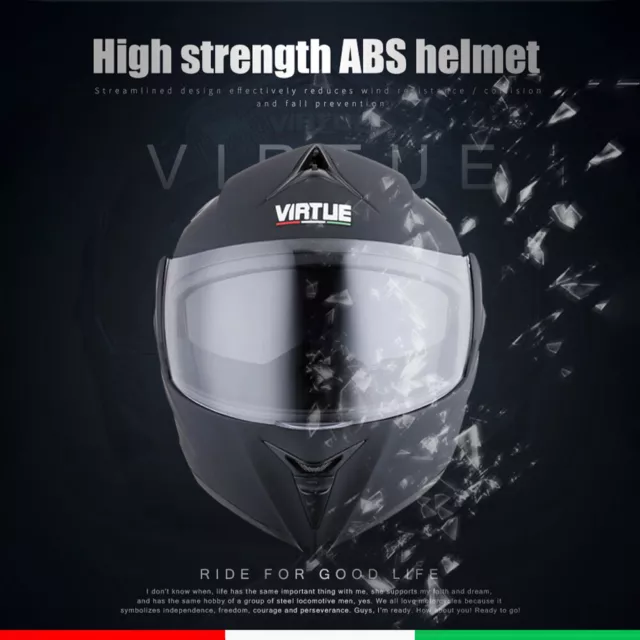 DOT Modular Flip Up Motorcycle Bluetooth Helmet Full Face Dual Visor Moto Helmet 3