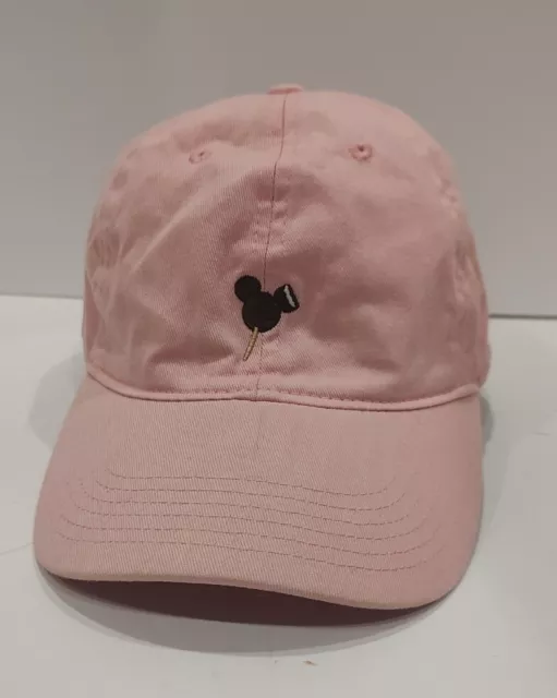 Disney Parks Embroidered Mickey Mouse Ice Cream Bar Baseball Cap Hat Adult Pink