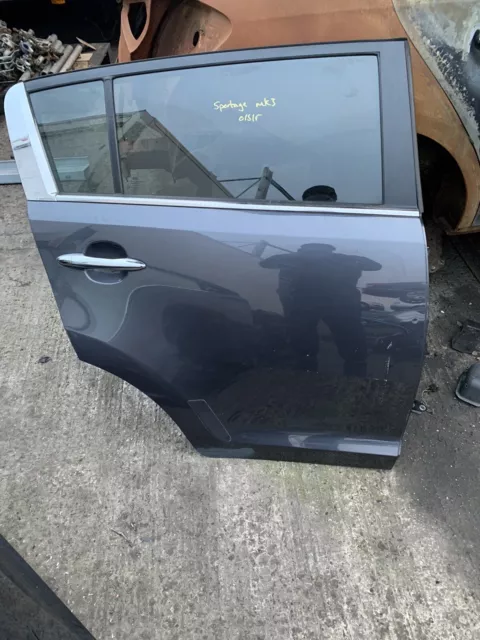 Kia Sportage Mk3 Rear Door Right Driver Side In Grey 2010 To 2015