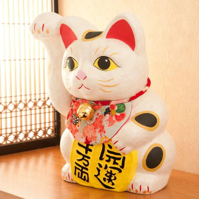 ☆ Extra Large Tear Off Japanese Paper Happy Beckoning Cat Money Luck Up