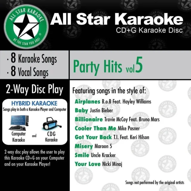 2009 All Star Karaoke / Fête Hits Volume 5 - 8 Songs Vocal - ASK-827 12z