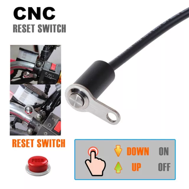 12V Universal Motorcycle Handlebar Reset Switch Button Engine On-Off Water_bj