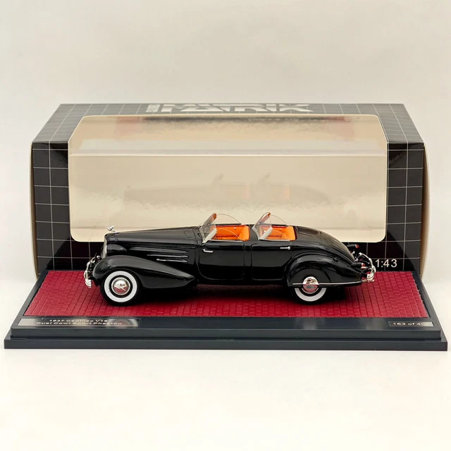 Miniature Matrix 1/43 – Cadillac V-16 Dual Cowl Sport Phaeton 1937 – Noire – Résine