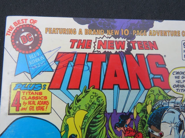 BEST OF DC BLUE RIBBON DIGEST #18 Nov. 1981 New Teen Titans, SIGNED George Perez 2