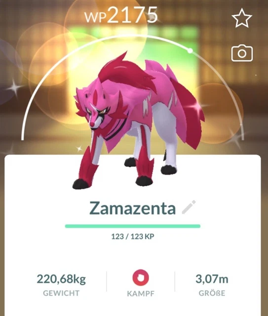 Zamazenta Avec Arrière-Plan Spécial Sur Pokémon Go – Non Shiny, Compte Enregistré Seulement