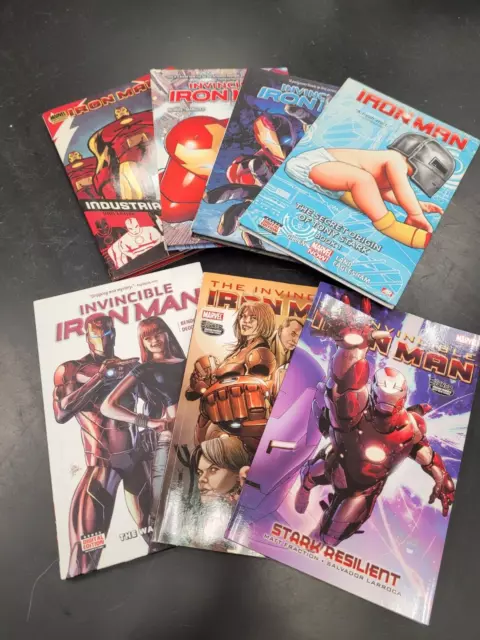 7 Invincible Iron Man Books Hardcover & TPB Brian Michael Bendis Matt Fraction