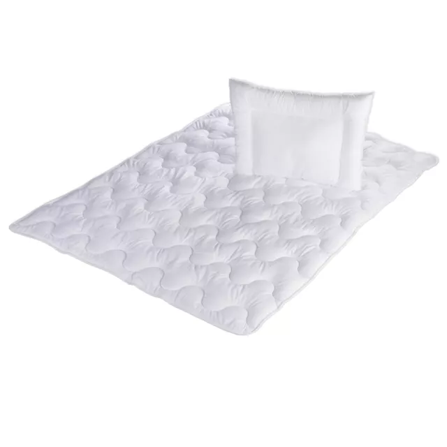 Microfaser Kinderbetten SET 100x135cm Bettchen, 40x60cm Flachkissen 95C kochbar