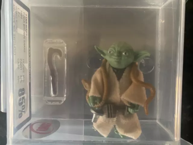 Modellino vintage Star Wars Yoda serpente marrone UKG 85 non AFA