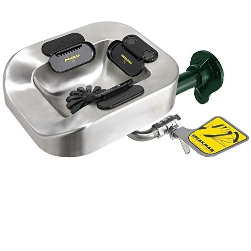 Speakman SE-1050 Optimus Wall-Mounted Emergency Eye and Face Wash Station Sta...