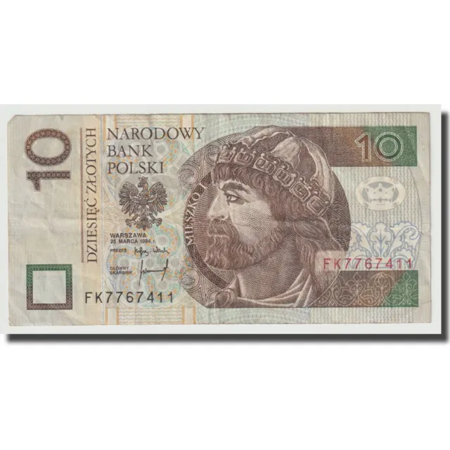 [#644222] Banknote, Poland, 10 Zlotych, 1994, 1994-03-25, KM:173a, EF(40-45)
