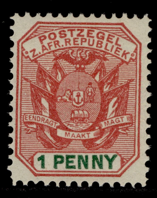 SOUTH AFRICA - Transvaal QV SG217, 1d rose-red & green, NH MINT.