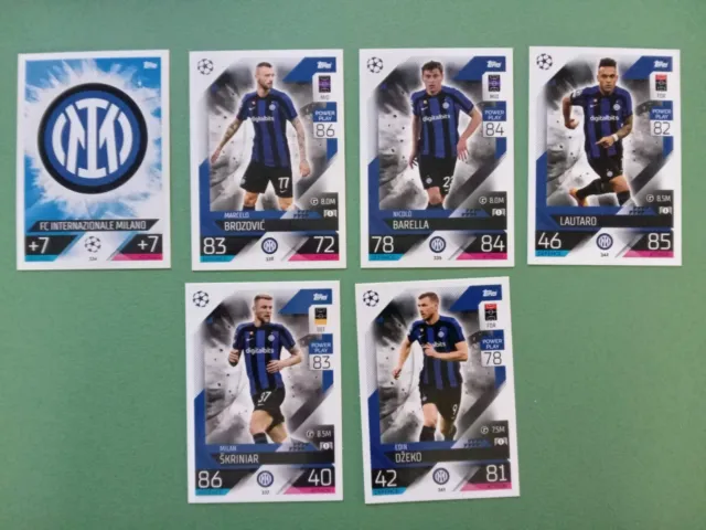 MATCH ATTAX - 22/23 - 5 Different Players - Inter Milan - + Coat of ...