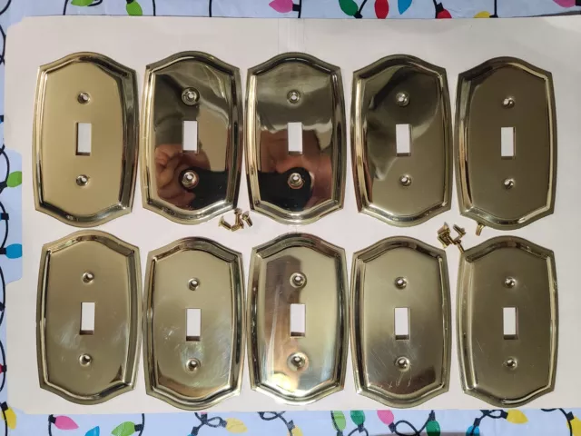 10 Baldwin Colonial solid Brass Single Switch Plate Covers