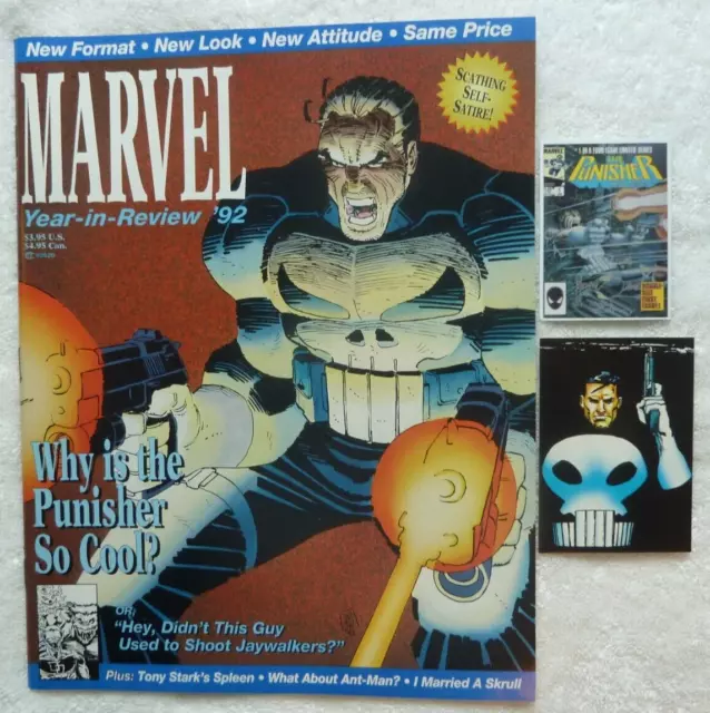 Marvel Year in Review: 1992, NM with free card and sticker