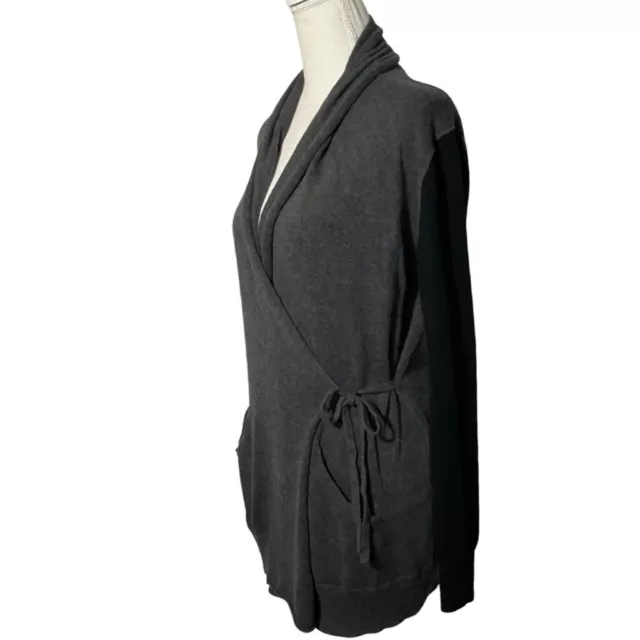 VALETTE crisscross double tie closure knit cardigan, Lightweight, Size S 3