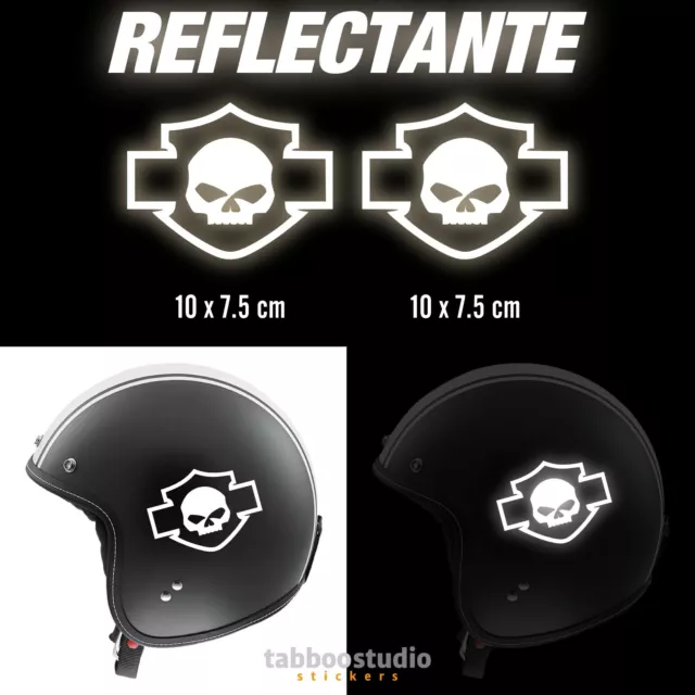 2 PEGATINAS HARLEY Davidson calavera depósito casco stickers moto  reflectante EUR 10,00 - PicClick FR