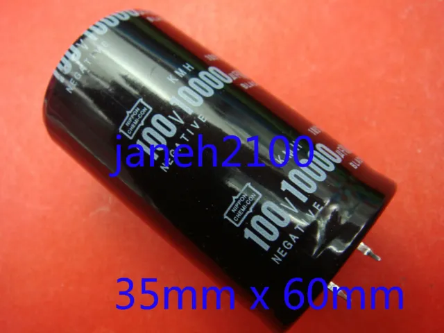 1x NIPPON 100V 10000UF Electrolytic Capacitor 35mmX60mm new (B88)