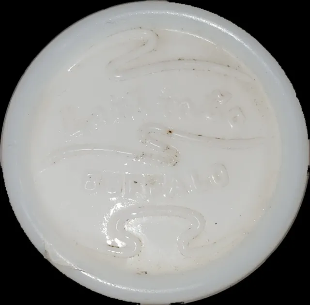 1920s Vintage antique Larkin Buffalo NY milk glass cold cream jar,  no lid