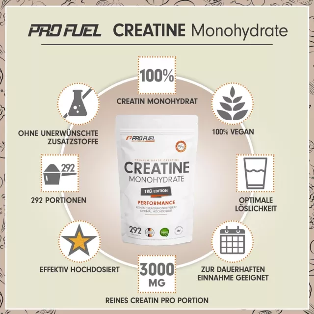 Creatina monoidrata polvere 1kg Creatina monoidrato micronizzata  alto dosaggio 3